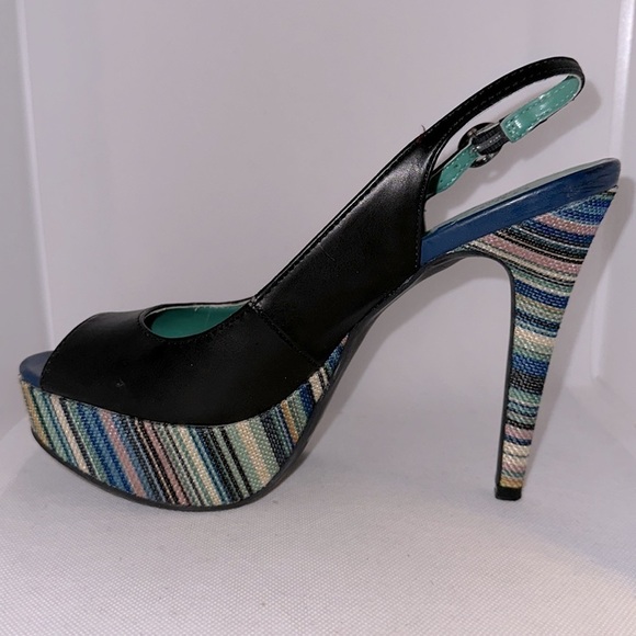 Unlisted by Kenneth Cole Make the Grade Slingback Platform Heels Size 8.5M - EUC - Picture 6 of 12